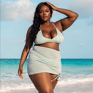 Glitter beach sarong/cover up skirt